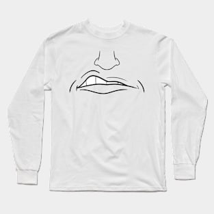 Dude Mouth - Face Mask Long Sleeve T-Shirt